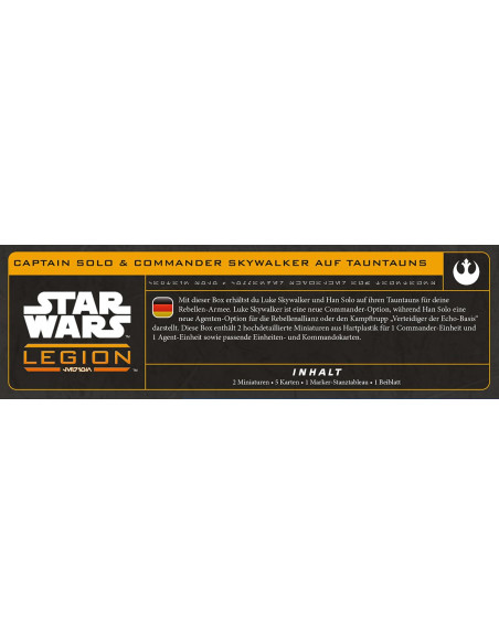 Asmodee   Star Wars Legion: Captain Solo & Commander Skywalker On Tauntauns 