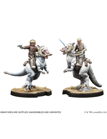 Asmodee   Star Wars Legion: Captain Solo & Commander Skywalker On Tauntauns 