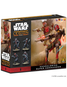 Asmodee   Star Wars Legion Mandalorian Super Commandos   Réédition Mandaloriens   Amg   Jeu De Figurines Stratégique 