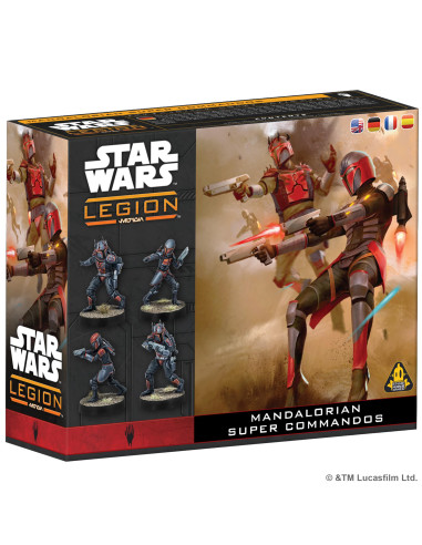 Asmodee   Star Wars Legion Mandalorian Super Commandos   Réédition Mandaloriens   Amg   Jeu De Figurines Stratégique 