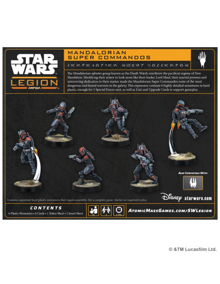Asmodee   Star Wars Legion Mandalorian Super Commandos   Réédition Mandaloriens   Amg   Jeu De Figurines Stratégique 
