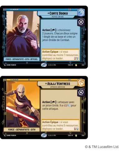 Asmodee Star Wars : Unlimited Tcg Twin Suns Deck Dooku Et Asajj Ventress 