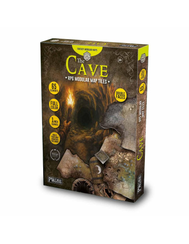 Pwork Wargames The Cave   Rpg Modular Map Tiles   Double Face Cardboard Tiles 