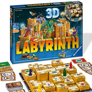 Ravensburger - Le Grand Classique des Jeux de société - Labyrinthe - Labyrinthe 3D - Famille et Enfants - De 2 à 4