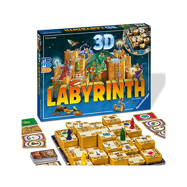Ravensburger - Le Grand Classique des Jeux de société - Labyrinthe - Labyrinthe 3D - Famille et Enfants - De 2 à 4