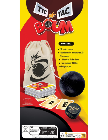 Asmodee   Tic Tac Boum   Le Jeu De Mots D'ambiance Explosif   Jeu De Société Familial Pour Enfants Dès 8 Ans   As D'or   