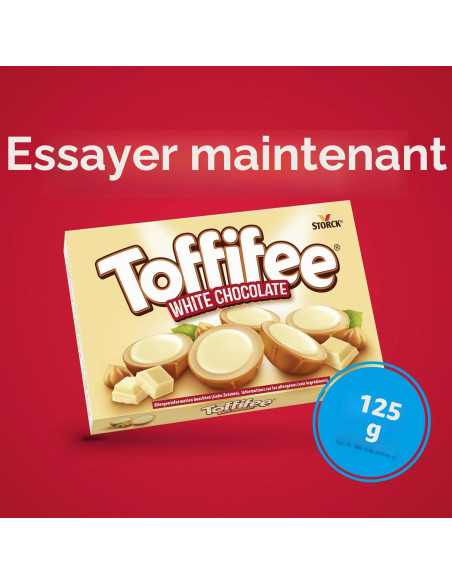 Toffifee Chocolat Blanc, Bonbons à La Noisette Et Au Caramel   1 X 125 G 