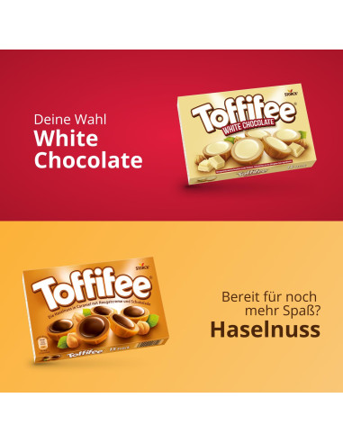 Toffifee Chocolat Blanc, Bonbons à La Noisette Et Au Caramel   1 X 125 G 