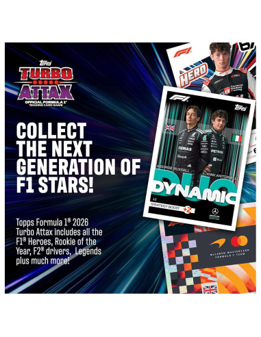 Topps Pack De Cartes à Collectionner Officiel Turbo Attax F1 2026 