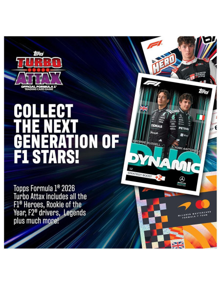 Topps Pack De Cartes à Collectionner Officiel Turbo Attax F1 2026 
