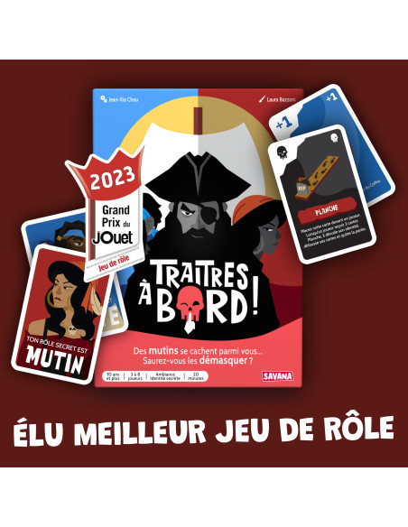 Savana Traitres à Bord   Jeu De Société   Grand Prix Du Jouet 2023   Jeux à Identité Secrète   Jeu De Voyage Et De Poche 