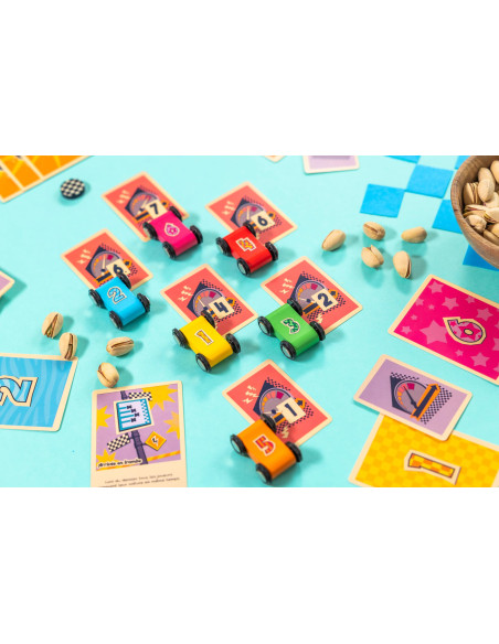 Blackrock Games   Vroom – Jeu De Course Coopératif – 3 à 6 Joueurs – Dès 8 Ans – Voitures En Bois, Modules évolutifs – 