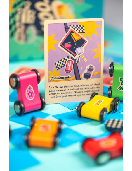 Blackrock Games   Vroom – Jeu De Course Coopératif – 3 à 6 Joueurs – Dès 8 Ans – Voitures En Bois, Modules évolutifs – 