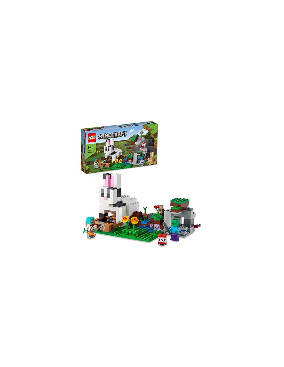 LEGO 21181 Minecraft Le Ranch Lapin, Set de Construction, Jouet Enfants dès  8 Ans avec Figurines
