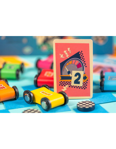 Blackrock Games   Vroom – Jeu De Course Coopératif – 3 à 6 Joueurs – Dès 8 Ans – Voitures En Bois, Modules évolutifs – 