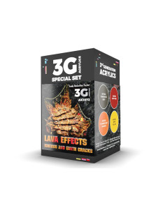 Ak Acrylics 3 Gen Wargame Set Ak1072 Lava Effects (4x17ml) 
