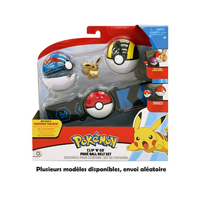 Pokémon - Ceinture Clip 'N' Go + 2 Poké Ball et 1 figurine