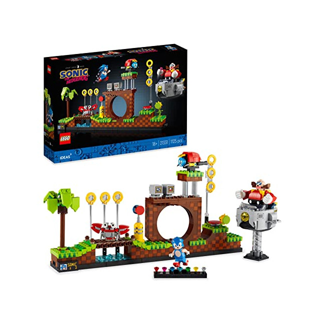 Lego 21331 Ideas Sonic The Hedgehog – Green Hill Zone, Niveau du Jeu Vidéo, Kit de Construction, Idée Cadeau