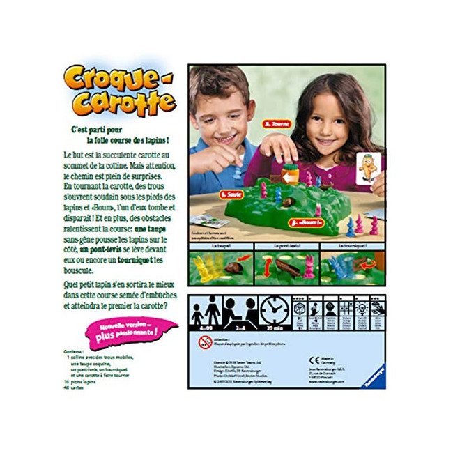 Ravensburger - Croque-carotte - Jeux de société enfants - Jeux d'action 3D