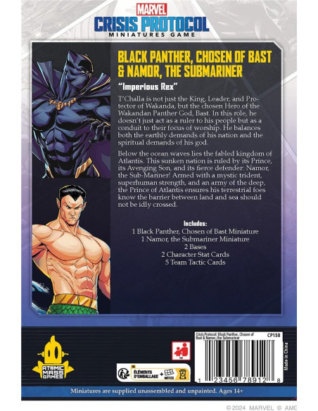Black Panther of Bast & Namor the Submariner - Marvel Crisis Protocol