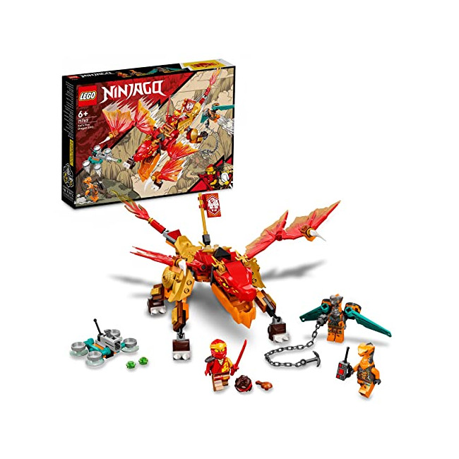 LEGO 71762 Ninjago L’Évolution Dragon De Feu De Kai, Jouet pour Enfants 6 Ans, Set avec Figurines Guerriers Serpents