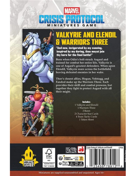 Valkyrie on Elendil & Warriors Three - Marvel Crisis Protocol