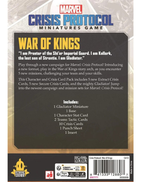 War of Kings & Crisis Cards - Marvel Crisis Protocol