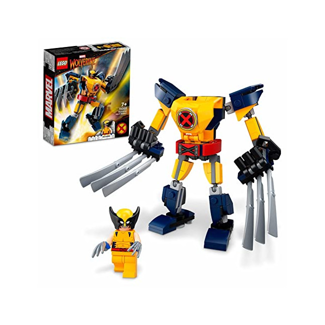 LEGO 76202 Marvel L’Armure Robot de Wolverine, Set Figurine Action, Jouet de Construction pour Enfants 7 Ans à