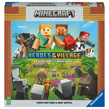 Ravensburger - Minecraft-Heroes of The Village - Jeu Famille et Enfant - Coopération et Aventure - 2 à 4 Joueurs dès 7