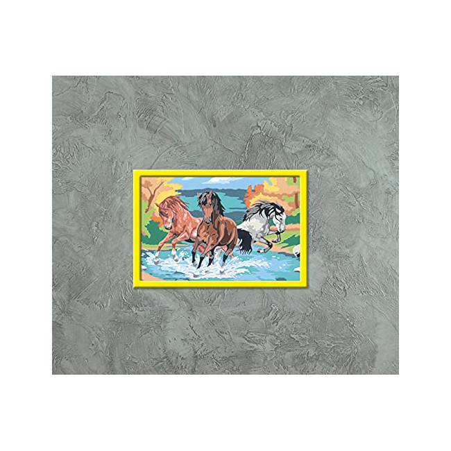 Numéro d'art - 31x21cm - Horde de chevaux