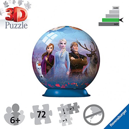 La Reine des Neiges - Disney - Puzzle 3D Ball 72 pièces
