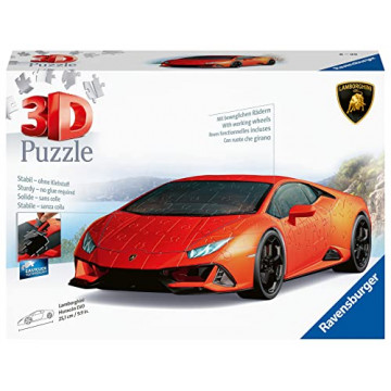 Puzzle 3D Lamborghini Huracan Evo - 108 pièces numérotées - À assembler sans colle