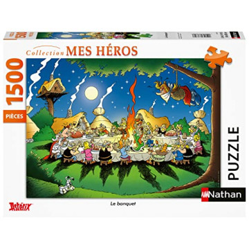 Nathan - Puzzle Adulte - Puzzle N 1500 p - Le banquet - Astérix - 87737