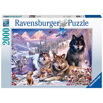 Ravensburger- Puzzle 2000 pièces-Loups dans la Neige Adulte, 4005556160129, Multicolore