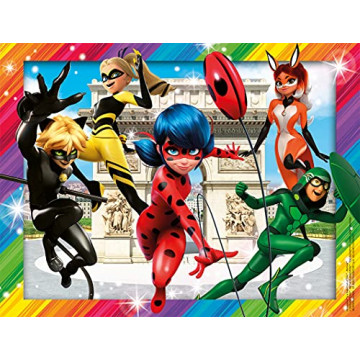 Nathan - Puzzle Enfant - Puzzle 30 p - Ladybug et ses amis super-héros - Miraculous- Dès 4 ans - 86385