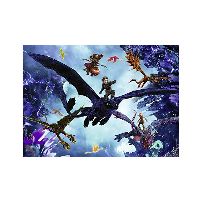 Nathan - Puzzle Enfant - Puzzle 60 p - L'équipe des dragons - Dragons 3 - Dès 6 ans - 86631
