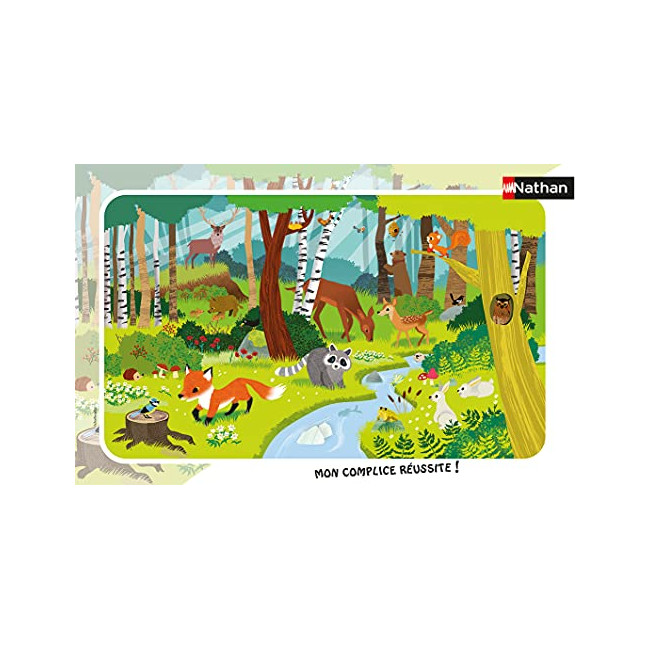 Nathan - Puzzle Enfant - Puzzle cadre 15 p - Les animaux de la forêt - Dès 3 ans - 86011