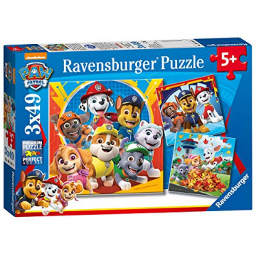 Ravensburger- Puzzles 3x49 - Prêts à secourir - Pat'Patrouille