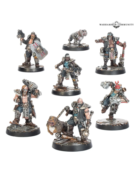 House Orlock - Orlock Road Sergeants & Cyber-mastiffs - Warhammer Necromunda