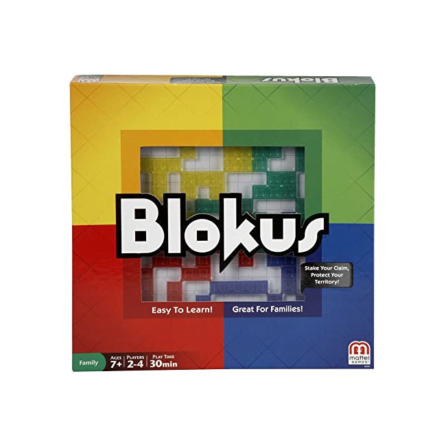 Mattel Games Blokus - Jeu de Société - Jeu de Stratégie - Plateau - Moins d'une Minute pour Apprendre les Règles -