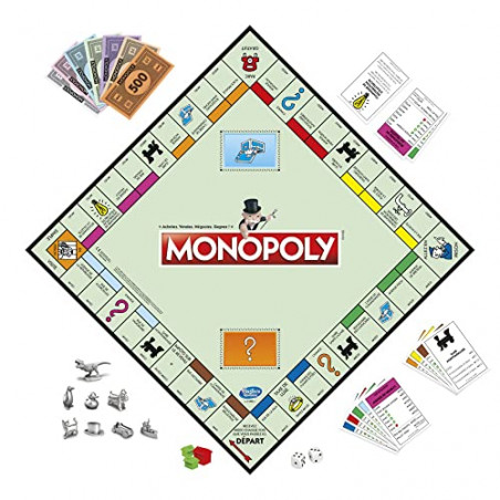 Monopoly, Jeu de Plateau Classique pour la Famille et Les Enfants, pour 2 à 6 Joueurs, à partir de 8 Ans