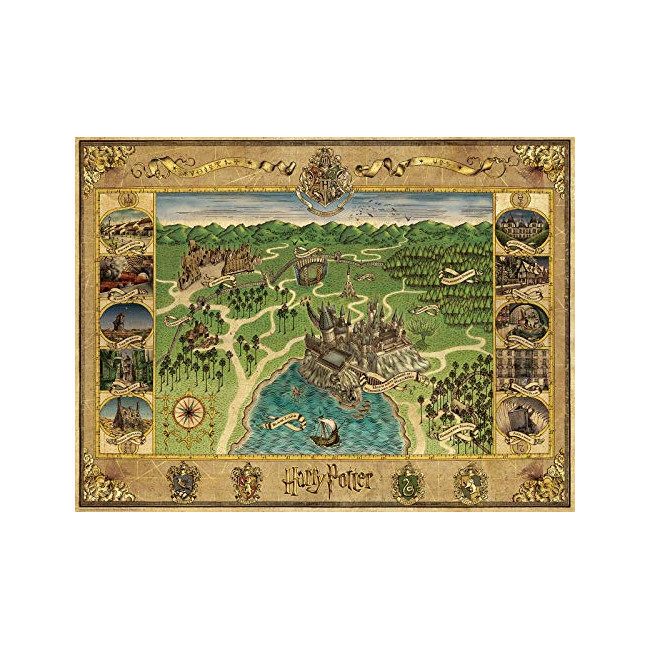 Ravensburger- Puzzle 1500 pièces-La Carte de Poudlard/Harry Potter Adulte, 4005556165995