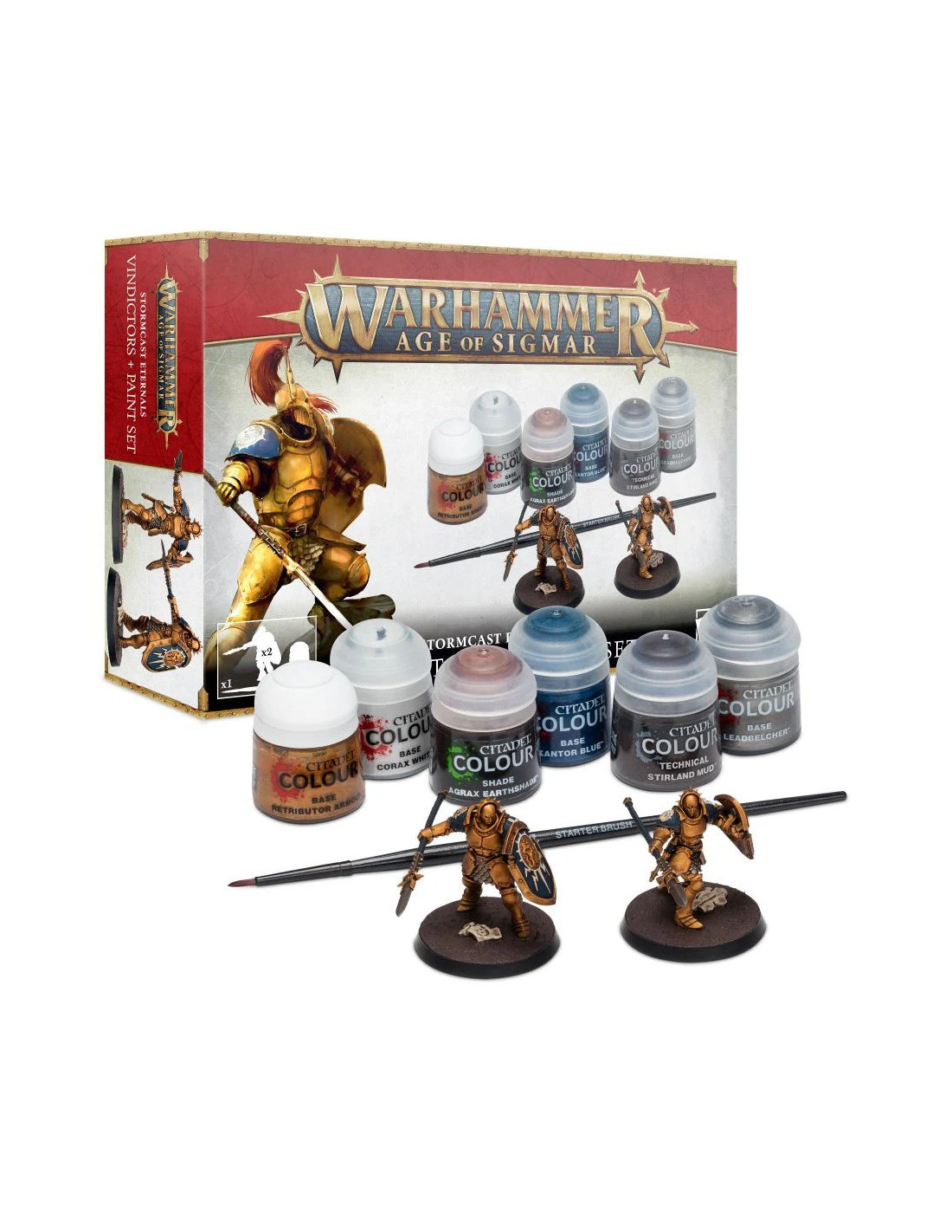 Warhammer Age of Sigmar - Vindictors Éternels de l'Orage + Set de Peinture  - 2 figurines et