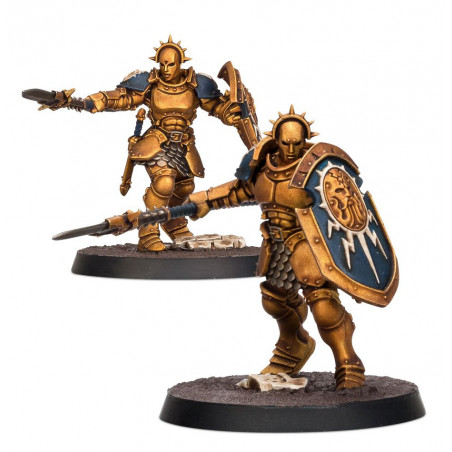 Warhammer Age of Sigmar - Vindictors Éternels de l'Orage + Set de Peinture - 2 figurines et 6 pots de 12 ml