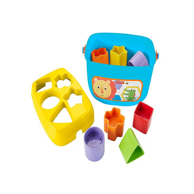 Fisher-Price - Mon trieur de formes - Jouet bébé - boite avec 10 blocs pour  apprendre à trier et à empiler - couleurs vives