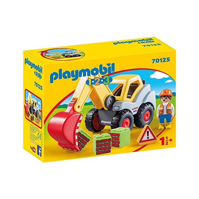 Playmobil 1.2.3 70125 Pelleteuse 1.2.3 1.2.3- 18-36 Mois Ses Premiers