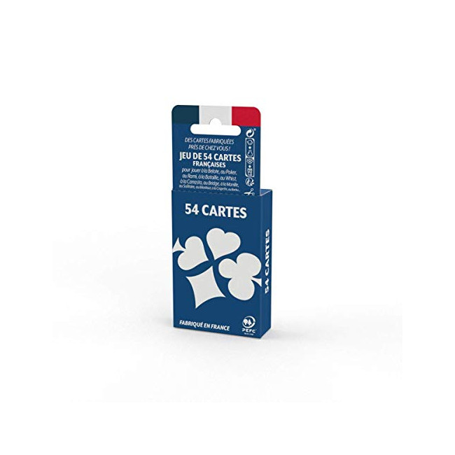 Jeu de 54 Cartes - Jeu de Poker, Président, Palmito, 8 Américain Multicolore