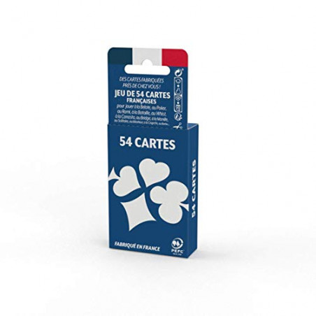 Jeu de 54 Cartes - Jeu de Poker, Président, Palmito, 8 Américain Multicolore