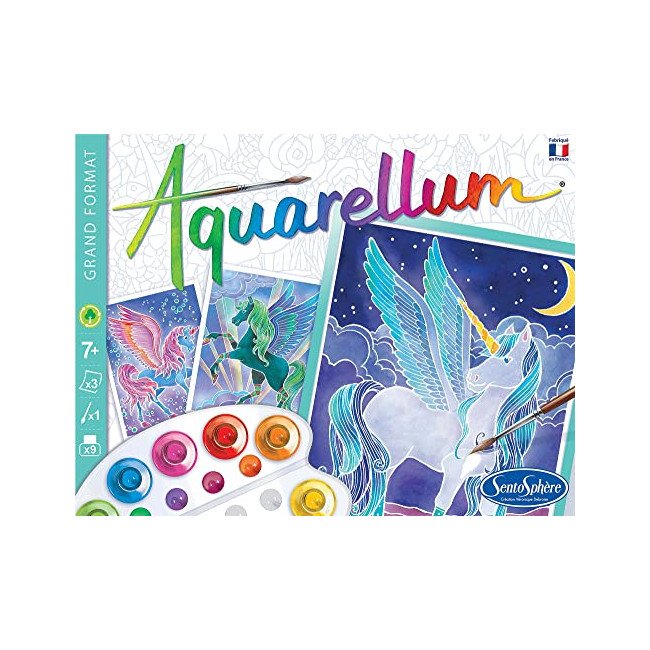 Aquarellum - Pégases - Kit peinture Aquarellable Magique