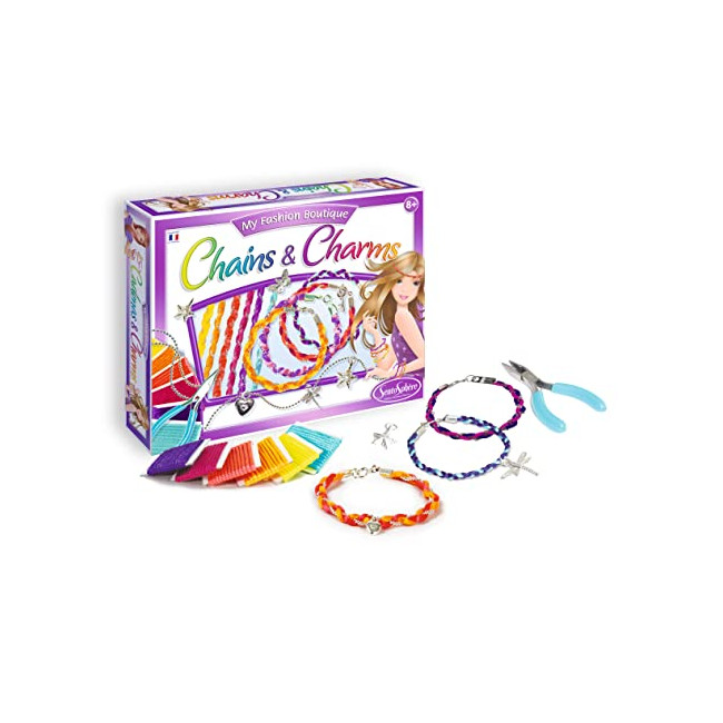 SentoSphère - CHAINS & CHARMS - Création de bracelets - Création de bijoux - Kit atelier créatif enfant - A partir de 8